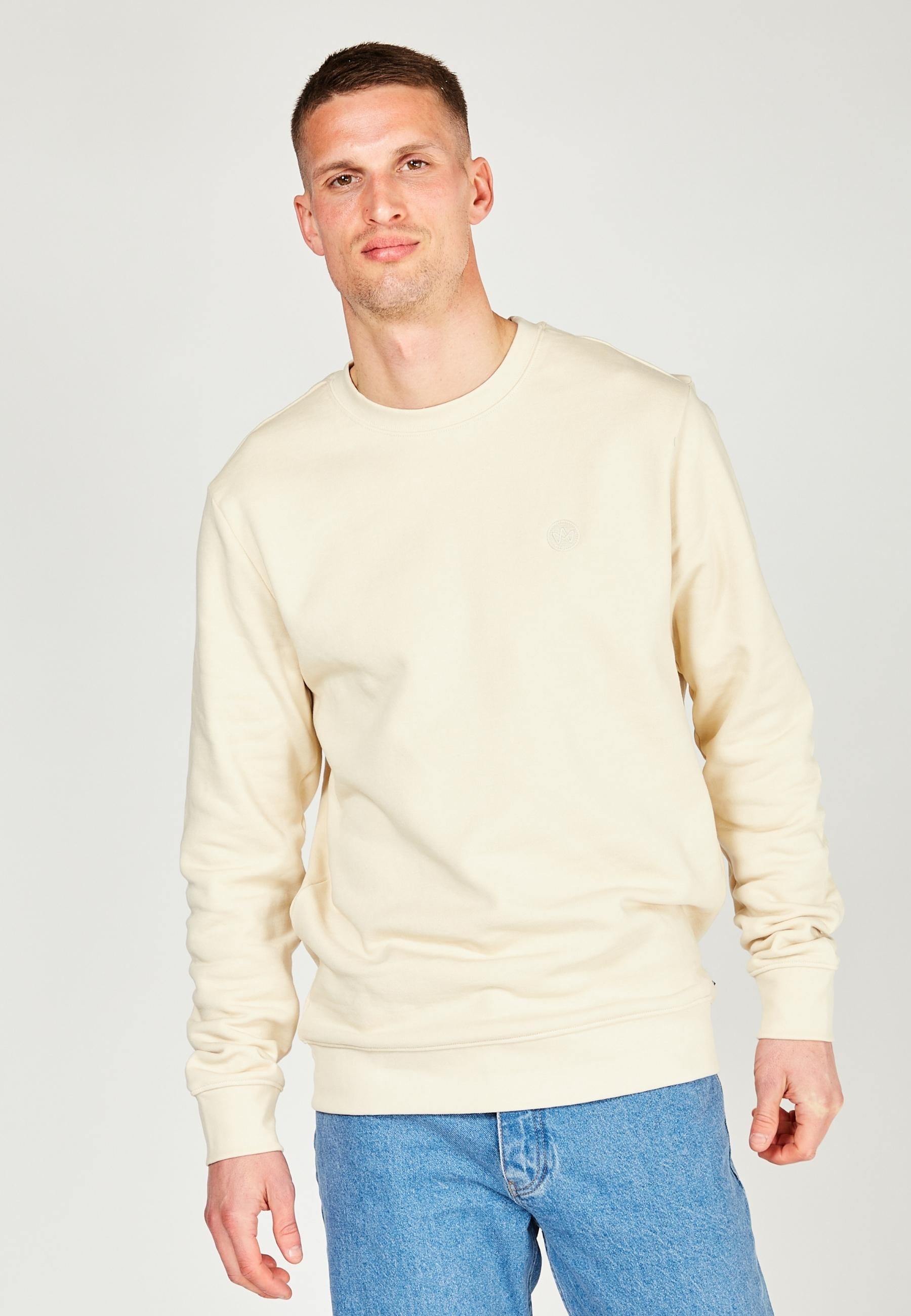 galop Mangler Repræsentere Lars sweatshirt af økologisk bomuld og genanvendt polyester - Off Whit –  Kronstadt