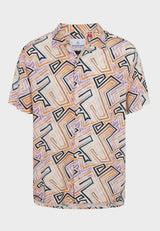 Kronstadt Cuba Graphic print S/S shirt Shirts S/S Papaya