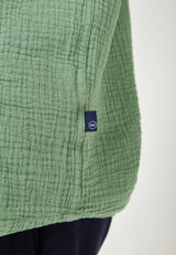 Kronstadt Cuba Muslin S/S bomuldsskjorte Shirts S/S Ivy Green