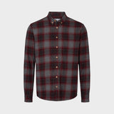 Kronstadt Dean 11 ternet skovmandsskjorte Shirts L/S Dark Grey / Red