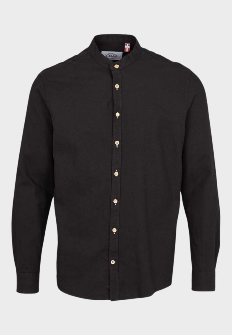 Kronstadt Dean Diego Henley bpmuldsskjorte Shirts L/S Black