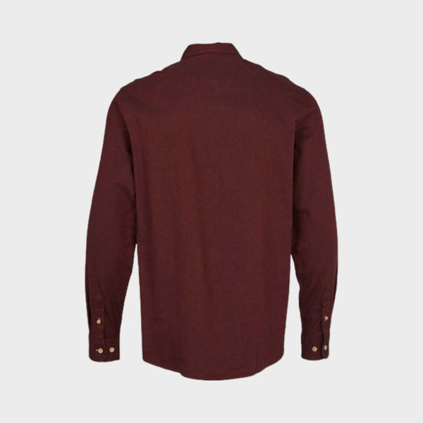 Kronstadt Dean Diego Henley bpmuldsskjorte Shirts L/S Bordeaux mel