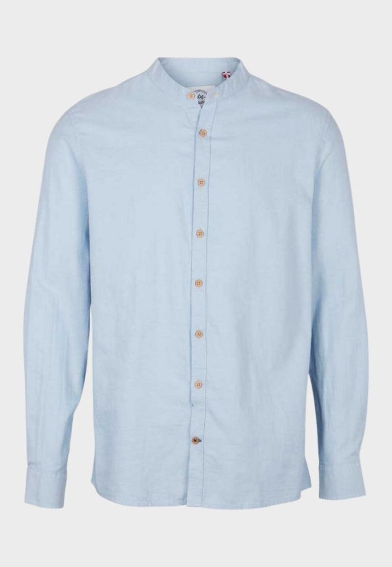 Kronstadt Dean Diego Henley bpmuldsskjorte Shirts L/S Light blue