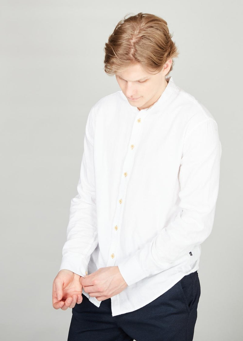Kronstadt Dean Diego Henley bpmuldsskjorte Shirts L/S Off White