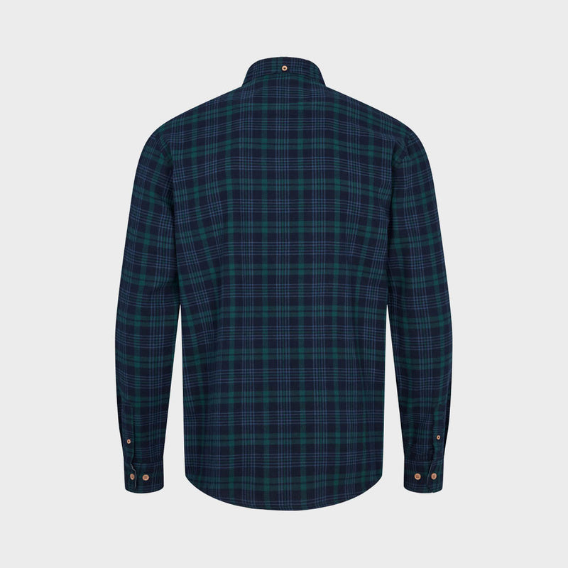 Kronstadt Dean Flannel Check 30 bomuldsskjorte Shirts L/S Green / Navy