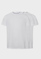 Kronstadt Elon t-shirt af økologisk bomuld og genanvendt polyester- 3-pack Tee White/White/White