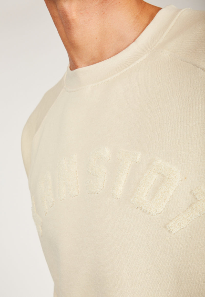 Kronstadt Harald sweatshirt af økologisk bomuld og genanvendt polyester med logo Sweat Off White