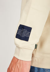Kronstadt Harald sweatshirt af økologisk bomuld og genanvendt polyester med logo Sweat Off White