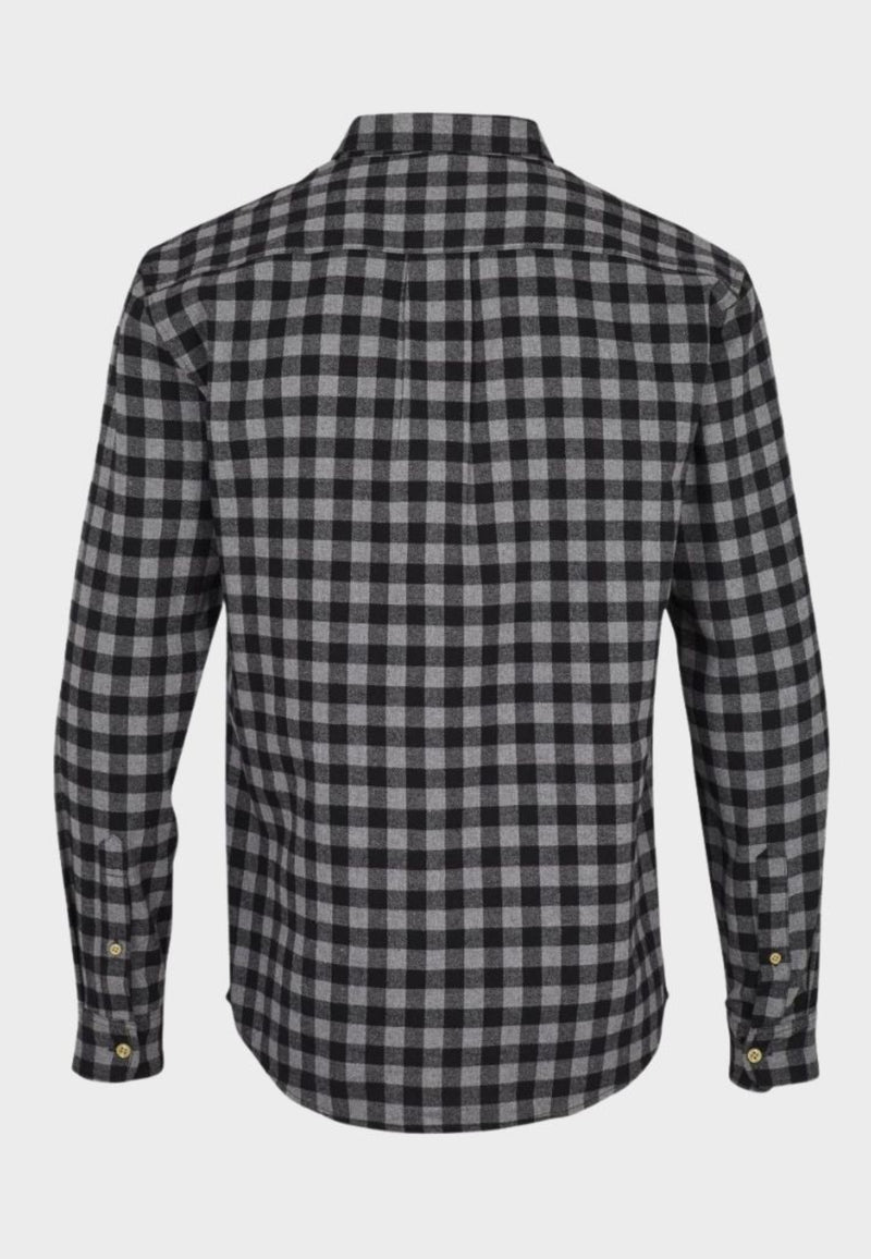 Kronstadt Johan Check Gr.18  langærmet skjorte Shirts L/S Black