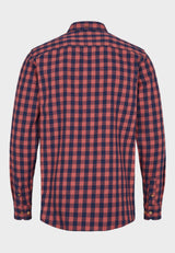 Kronstadt Johan Check Gr.18  langærmet skjorte Shirts L/S Dusty red