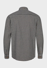 Kronstadt Johan Flannel Check 18 bomuldsskjorte Shirts L/S Black / White