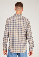 Kronstadt Johan Flannel Check bomuldsskjorte Shirts L/S Light Grey