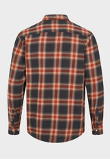 Kronstadt Johan Flannel check shirt Shirts L/S Brick Red / Navy