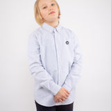 Kronstadt Kids Johan Kids Oxford stripe Shirts - kids White / Light Blue