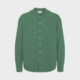 Kronstadt Johan Muslin Henley bomuldsskjorte Shirts L/S Ivy Green