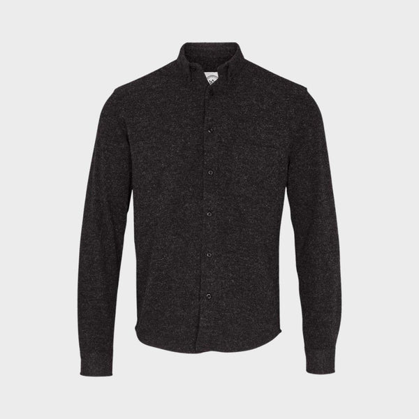 Kronstadt Johan Peel børstet skjorte Shirts L/S Black