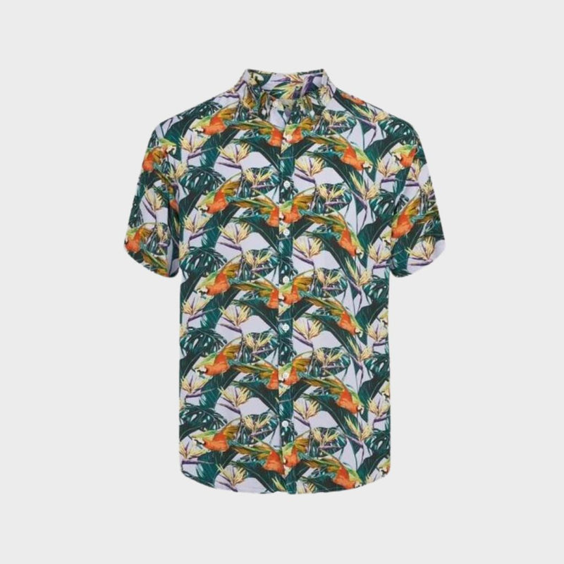 Kronstadt Johan Tropical vibes S/S rayon skjorte Shirts S/S Lavender