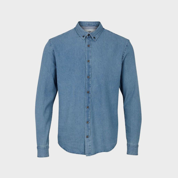 Kronstadt Johan demin skjorte Shirts L/S Light blue