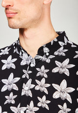 Kronstadt Johan summer vibes S/S rayonskjorte Shirts S/S Black
