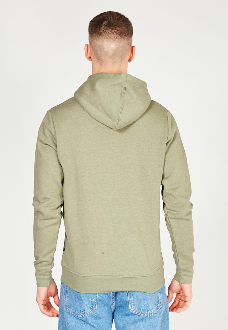 Kronstadt Lars hoodie af økologisk bomuld og genanvendt polyester. Sweat Moss
