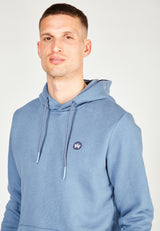 Kronstadt Lars hoodie af økologisk bomuld og genanvendt polyester. Sweat Sea Blue