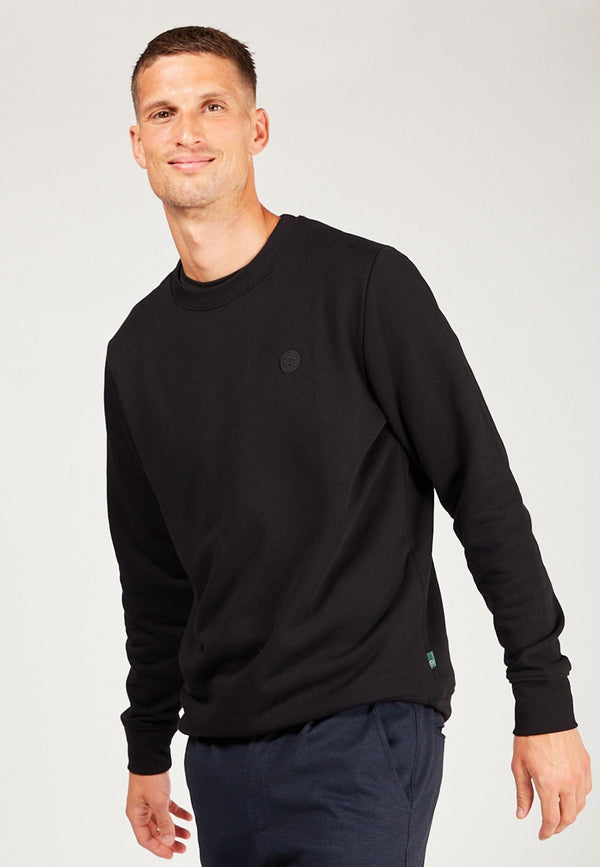 Kronstadt Lars sweatshirt af økologisk bomuld og genanvendt polyester Sweat Black