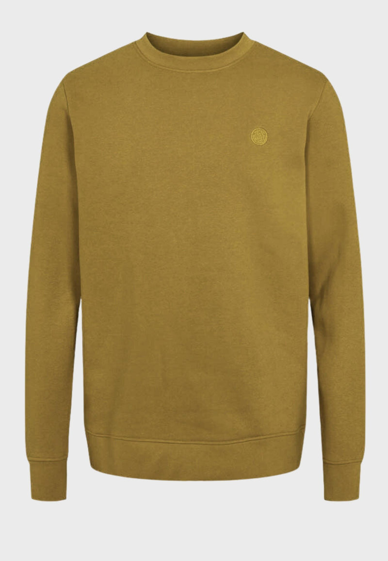 Kronstadt Lars sweatshirt af økologisk bomuld og genanvendt polyester Sweat Olive Gold