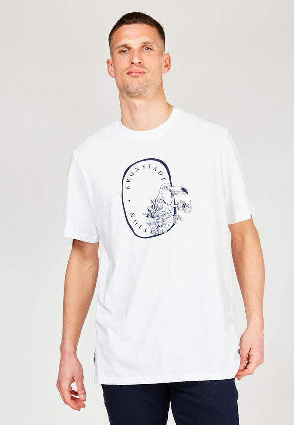 Kronstadt Ledger t-shirt med print Tee White