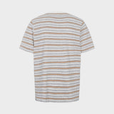Kronstadt Ledger t-shirt med striber Tee Wood Stripe