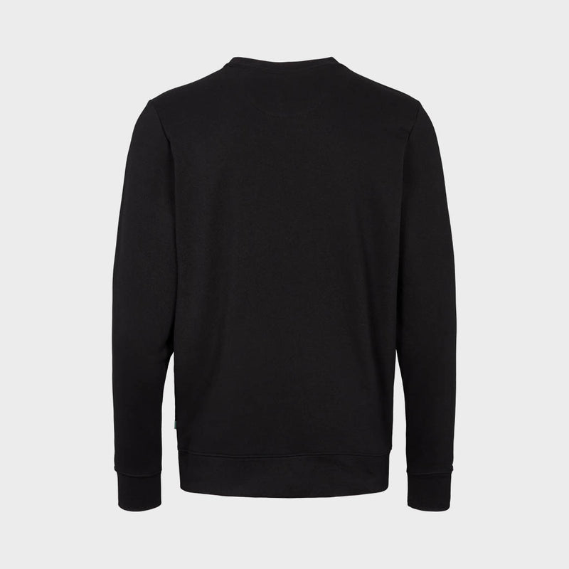 Kronstadt Sweatshirt af økologisk bomuld og genanvendt polyester med print. Sweat Black