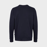 Kronstadt Sweatshirt af økologisk bomuld og genanvendt polyester med print. Sweat Navy