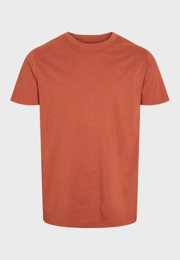 Kronstadt Timmi t-shirt af økologisk bomuld og genanvendt polyester. Tee Brick Red