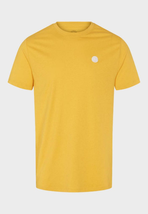 Kronstadt Timmi t-shirt af økologisk bomuld og genanvendt polyester. Tee Yellow