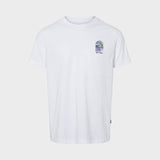 Kronstadt Timmi t-shirt af økologisk bomuld og genanvendt polyester med broderi. Tee White