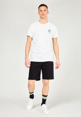 Kronstadt Timmi t-shirt af økologisk bomuld og genanvendt polyester med broderi. Tee White