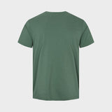 Kronstadt Timmi t-shirt af økologisk bomuld og genanvendt polyester med print. Tee Ivy Green