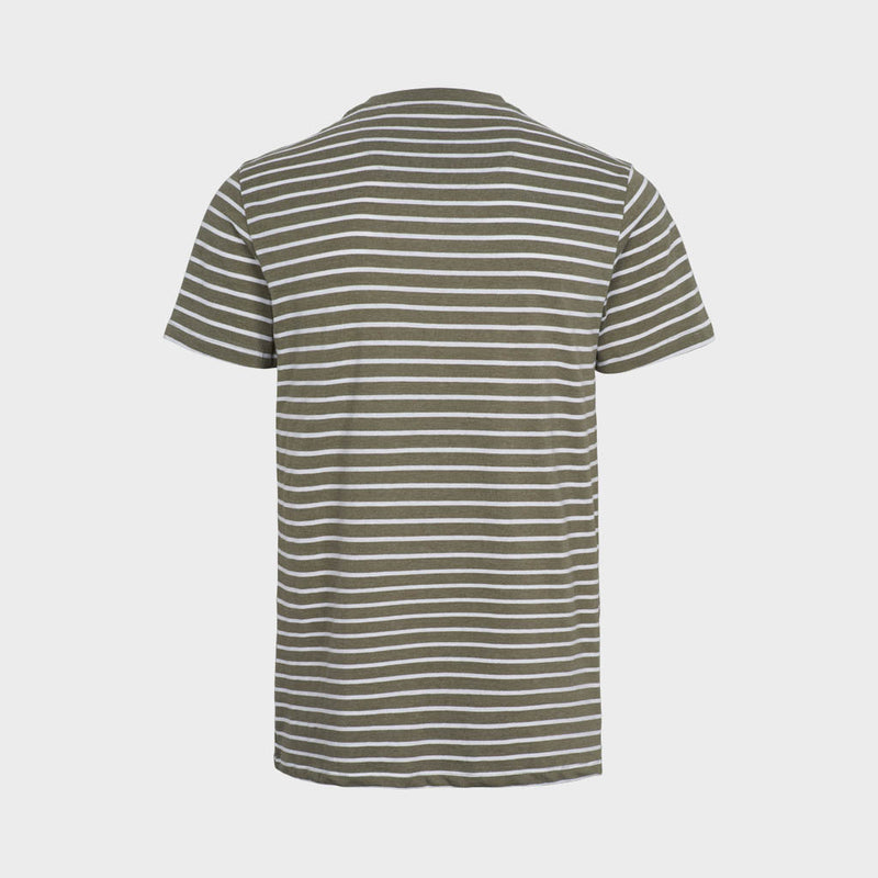 Kronstadt Timmi t-shirt af økologisk bomuld og genanvendt polyester med striber. Tee Moss Mel