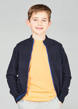 Kronstadt Kids Jacob Kids zip cardigan Knitwear - kids Navy/Cobalt zip