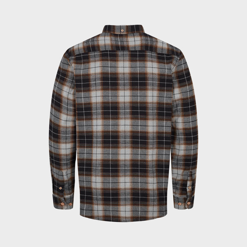 Kronstadt Johan Flannel check 26 bomuldsskjorte Shirts L/S Black / Grey