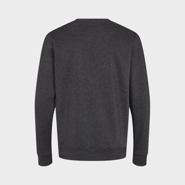 Kronstadt Lars sweatshirt af økologisk bomuld og genanvendt polyester Sweat Charcoal mel 
