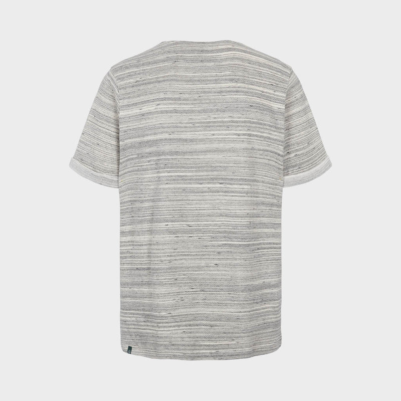 Kronstadt Ledger t-shirt med sildebensstruktur Tee Light Grey mel