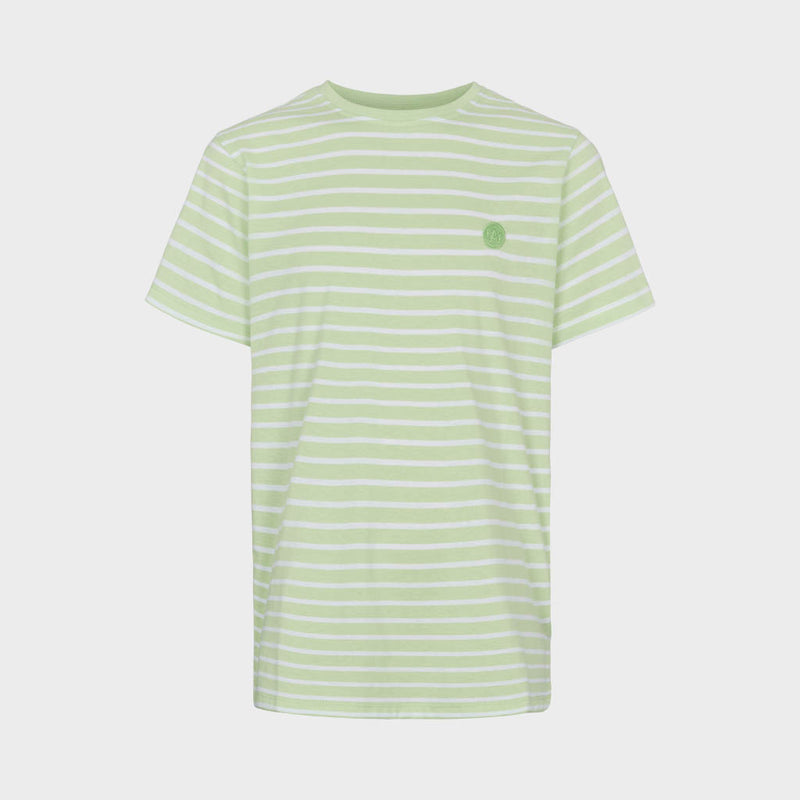 Kronstadt Kids Timmi Kids Organic/Recycled striped t-shirt T-shirts - kids Paradise Green / White